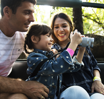 Family taking photos